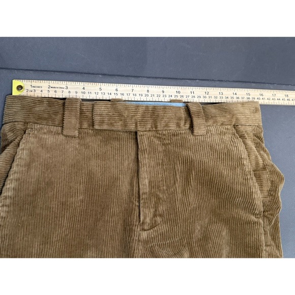 Brooks Brothers Slim Fit Brown Corduroy Pants Men's 30x30 Cotton Elastane Career - Picture 5 of 6